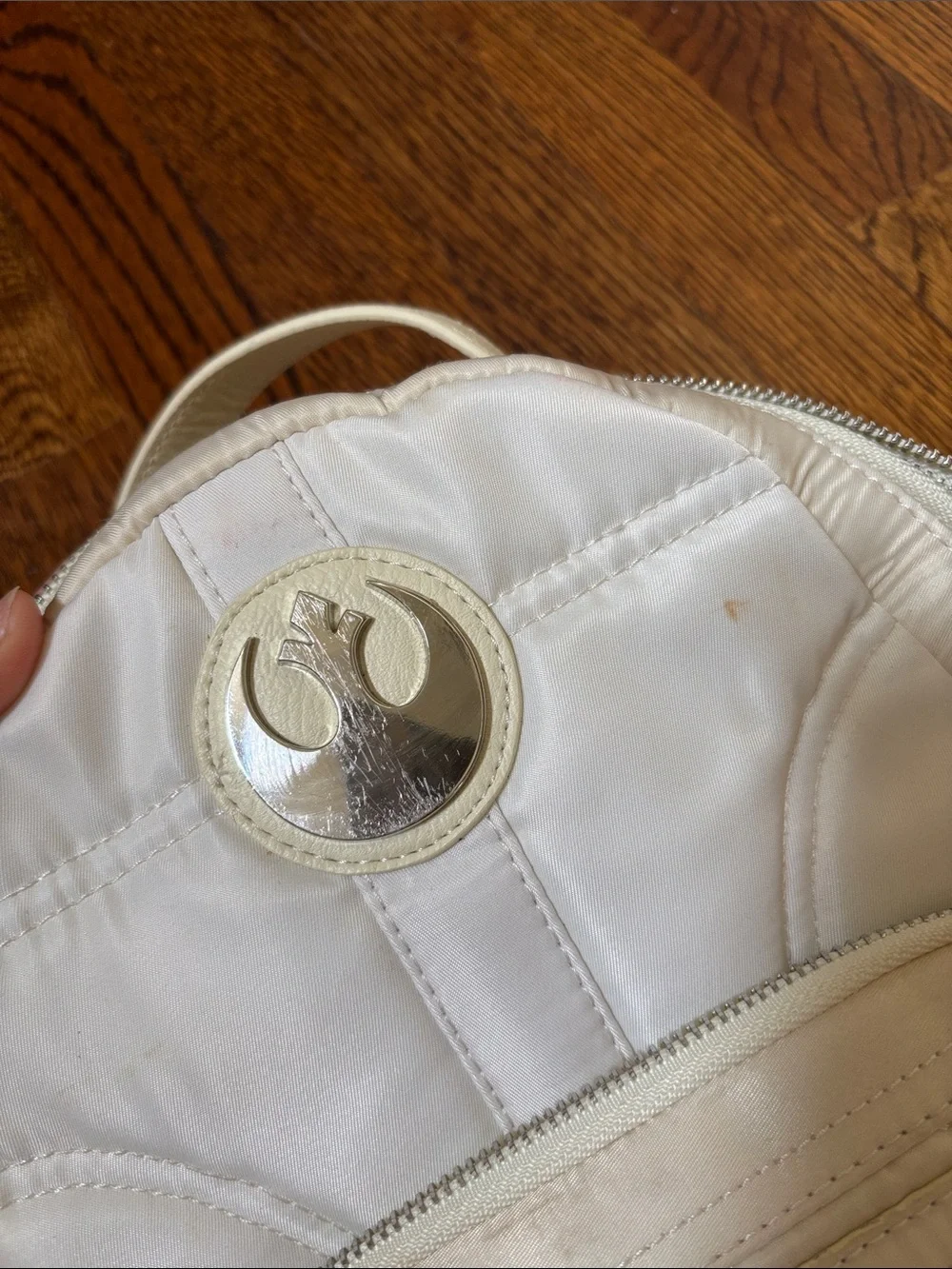 Loungefly Cream Quilted Star Wars Rebel Emblem Mini Backpack Hoth Princess Leia